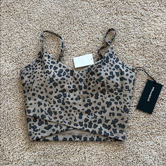 YPB Tops - Abercrombie YPB SculptLUX Leopard Wrap Tank – NWT